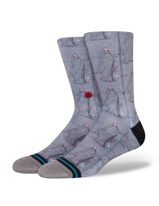 Stance Happy Holideath Christmas Crew Socks in Grey