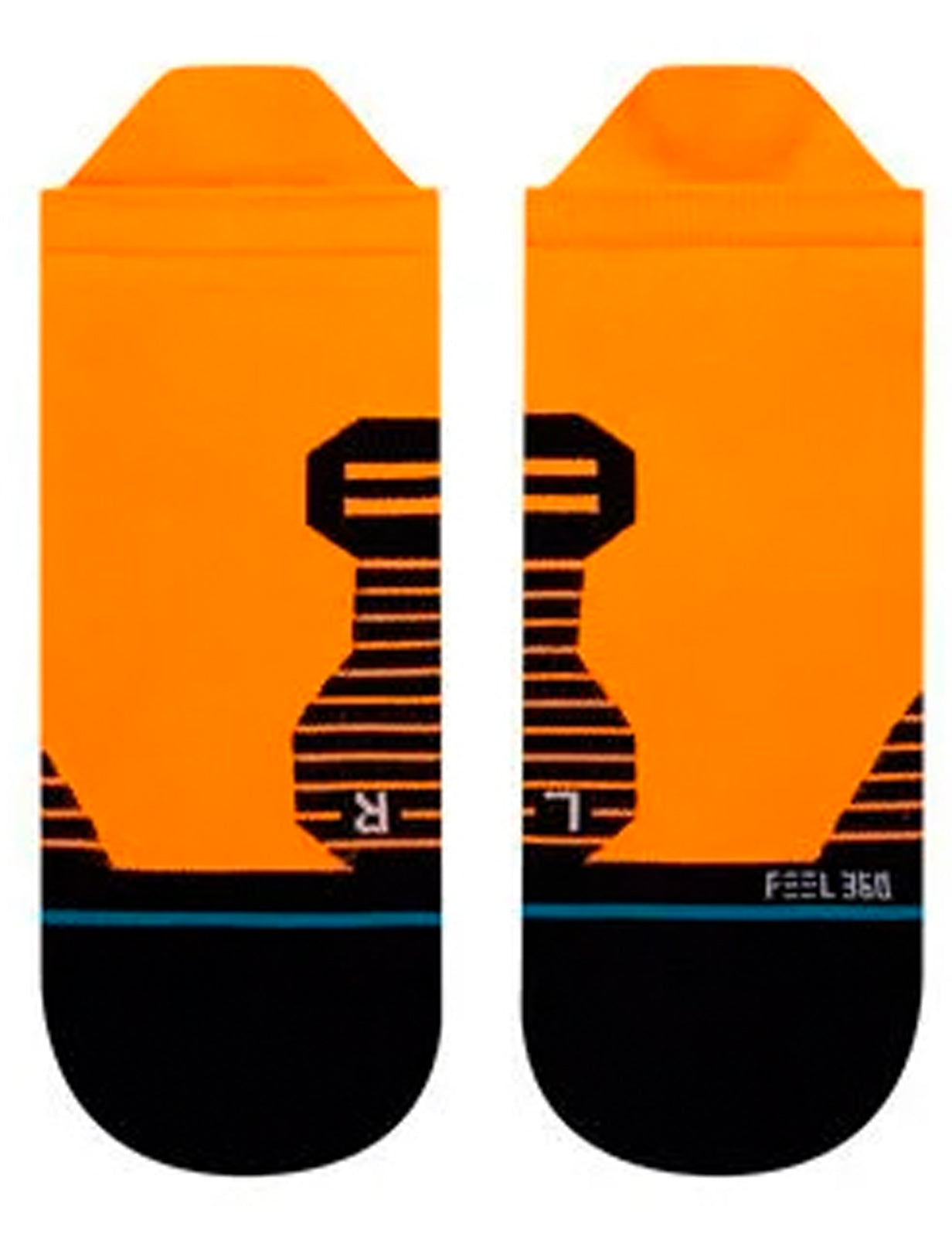 Stance Hiatus No Show Socks in Neon Orange