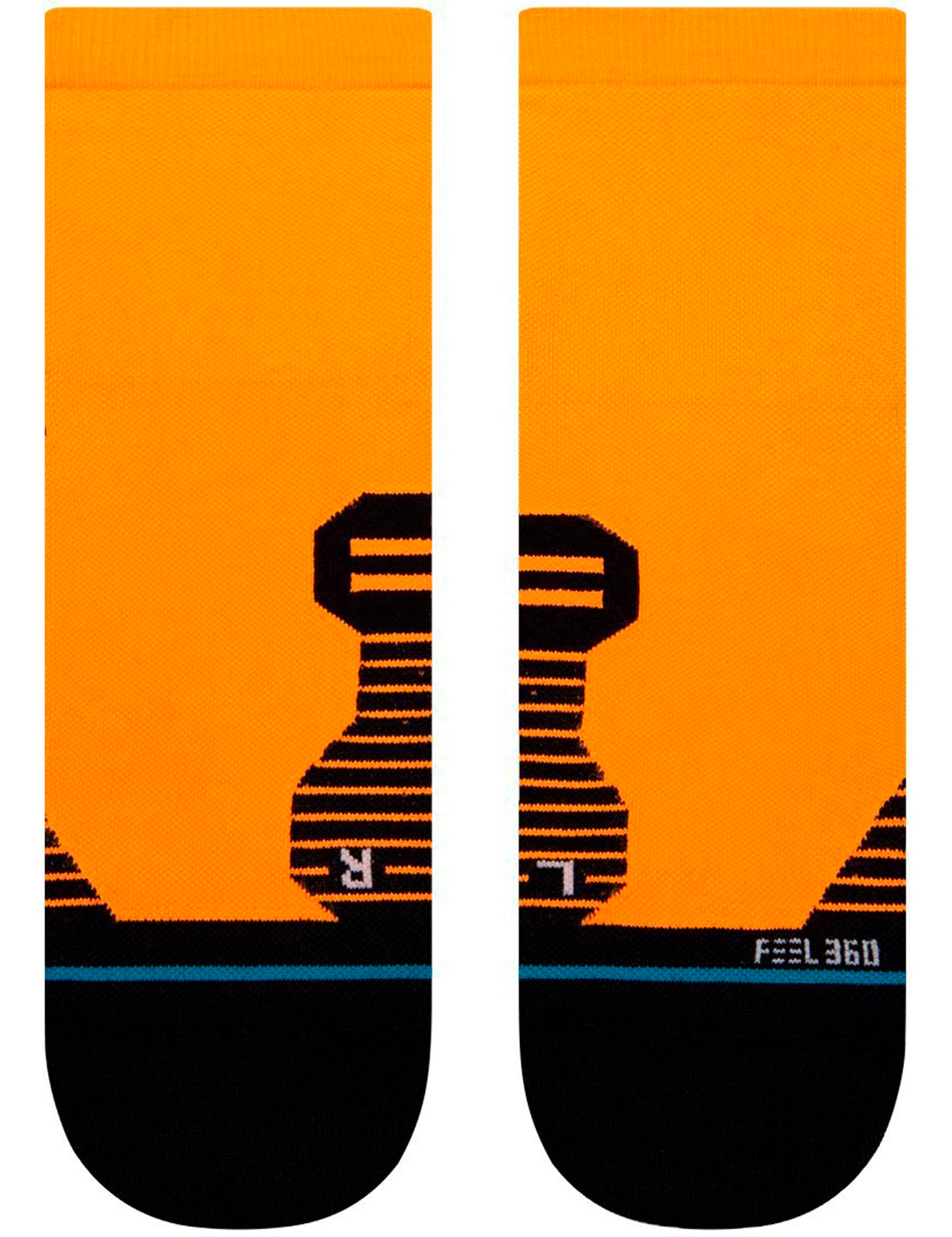 Stance Hiatus Qtr Ankle Socks in Neon Orange