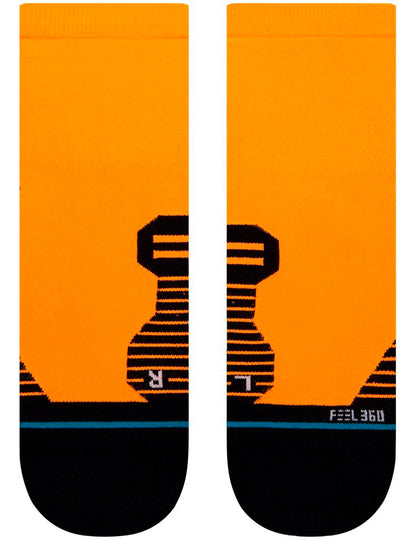 Stance Hiatus Qtr Ankle Socks in Neon Orange