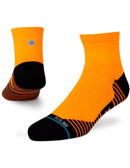 Stance Hiatus Qtr Ankle Socks in Neon Orange