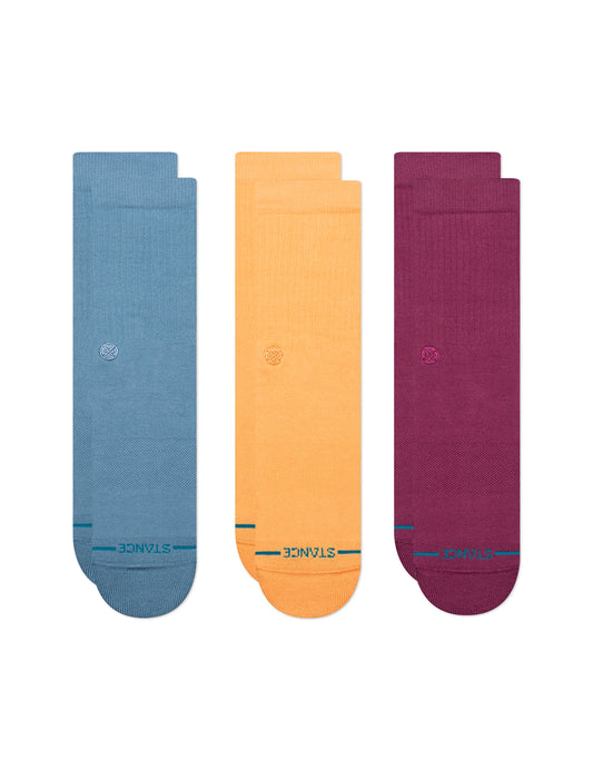 Stance Icon 3 Pack Crew Socks in Dragon