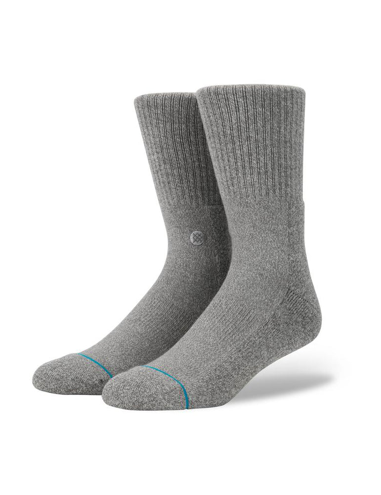 Stance Icon 3 Pack Crew Socks in Grey Heather