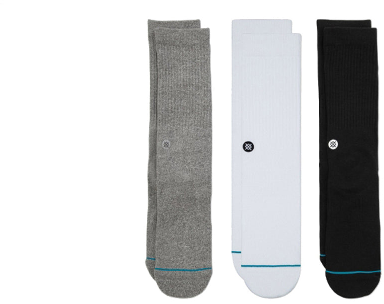 Stance Icon 3 Pack Crew Socks in Multi