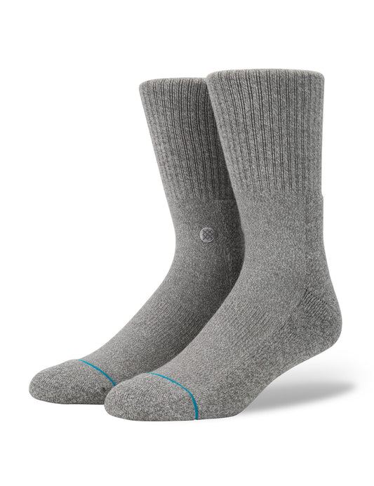 Stance Icon Crew Socks in Grey Heather