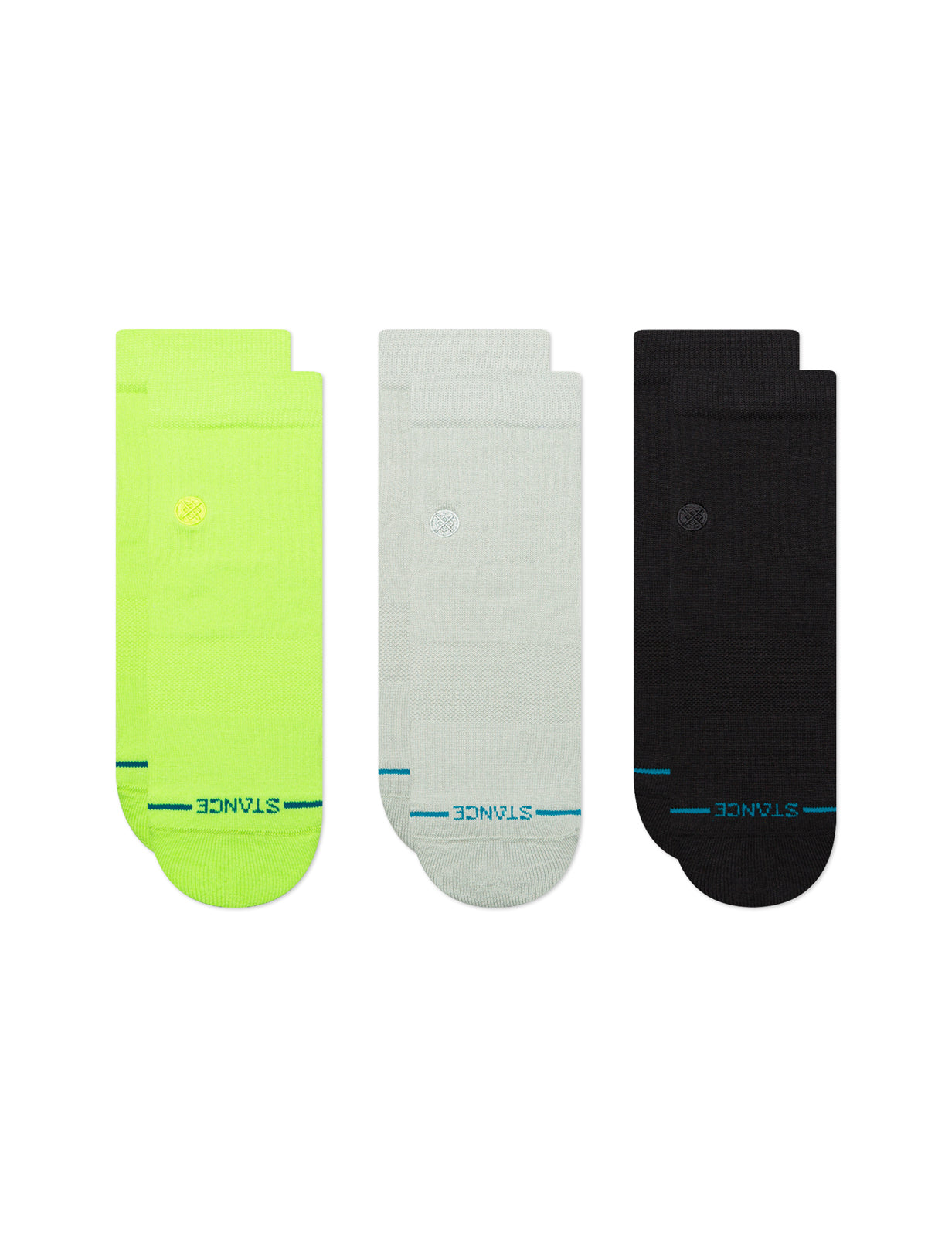 Stance Icon Quarter 3 Pack Ankle Socks in Multi