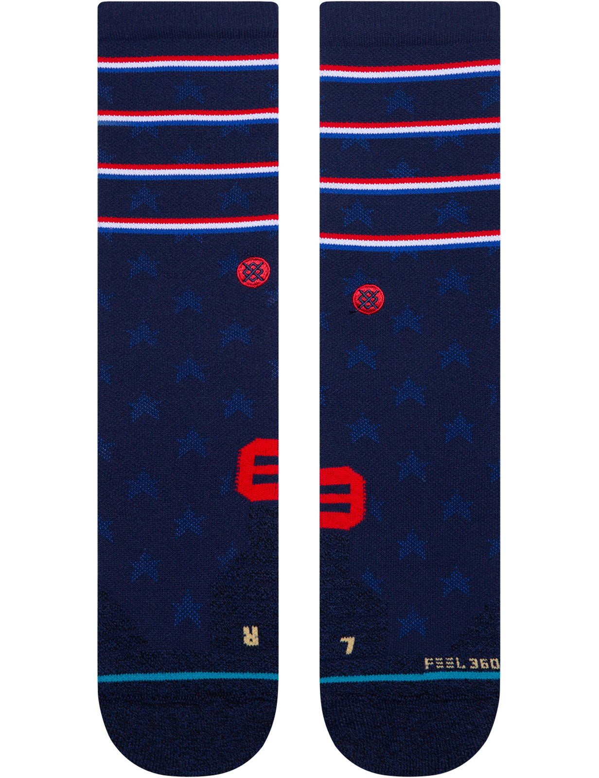 Stance Independence Crew Socks in Navy