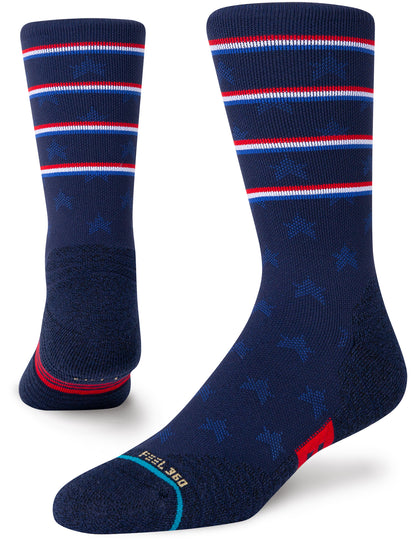 Stance Independence Crew Socks in Navy