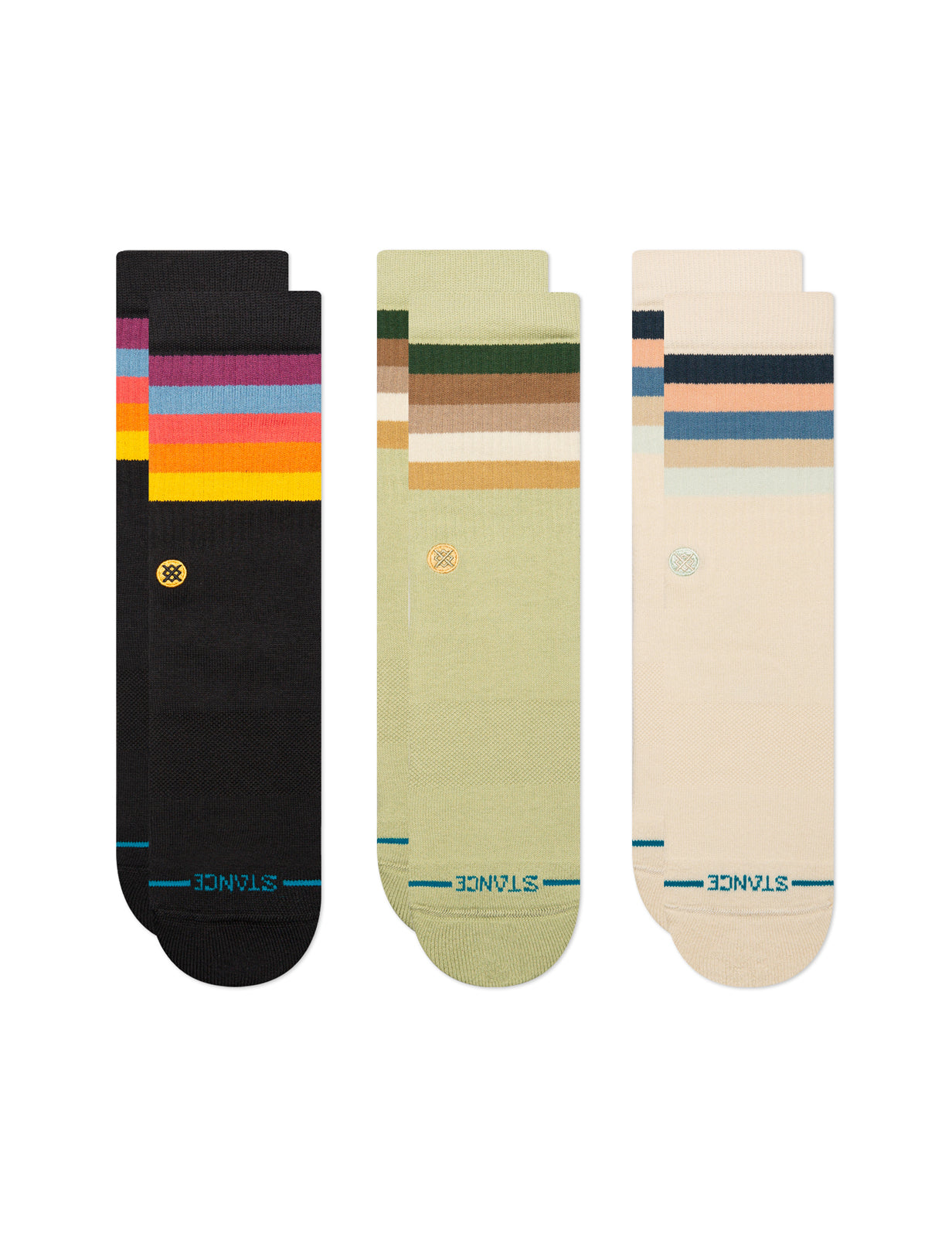 Stance Maliboo 3 Pack Crew Socks in Multi