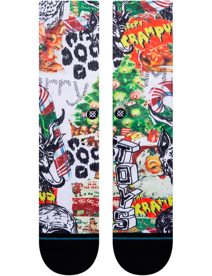 Stance Merry Krampus Crew Socks in White