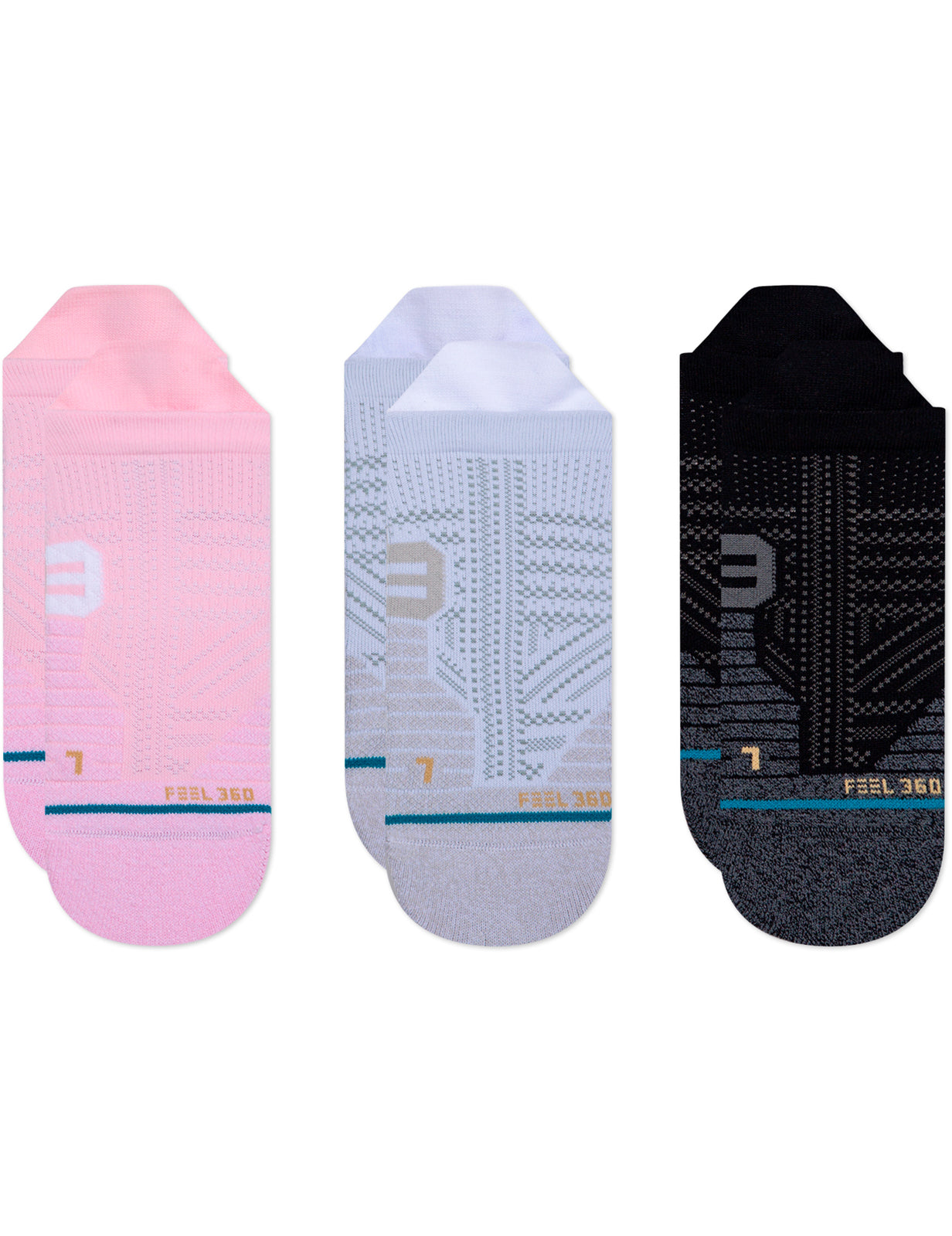 Lot de 3 paires de chaussettes invisibles Stance Mesh Tab en multicolore