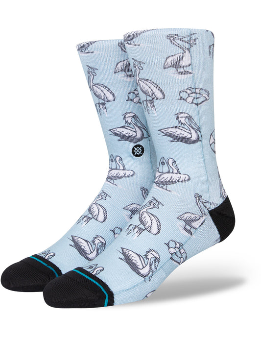 Chaussettes Nigel Crew de Stance en bleu clair