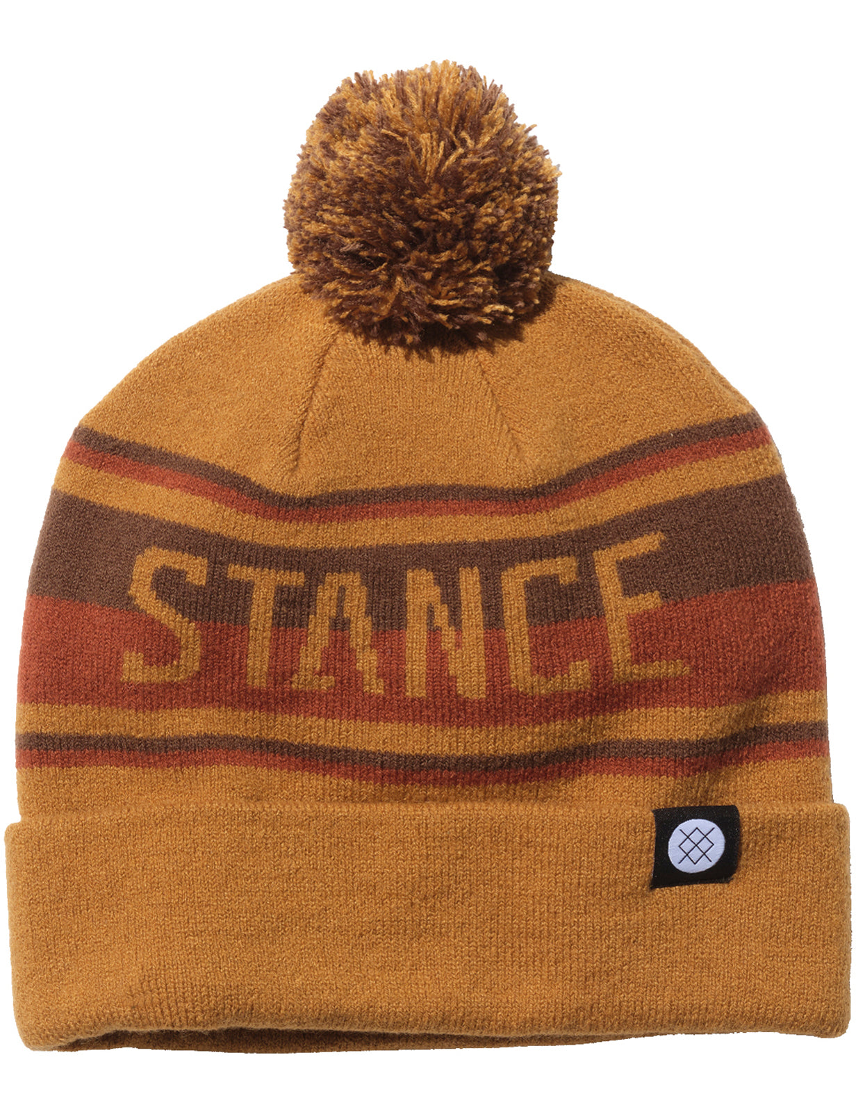 Stance OG Pom Bobble Hat in Tobacco