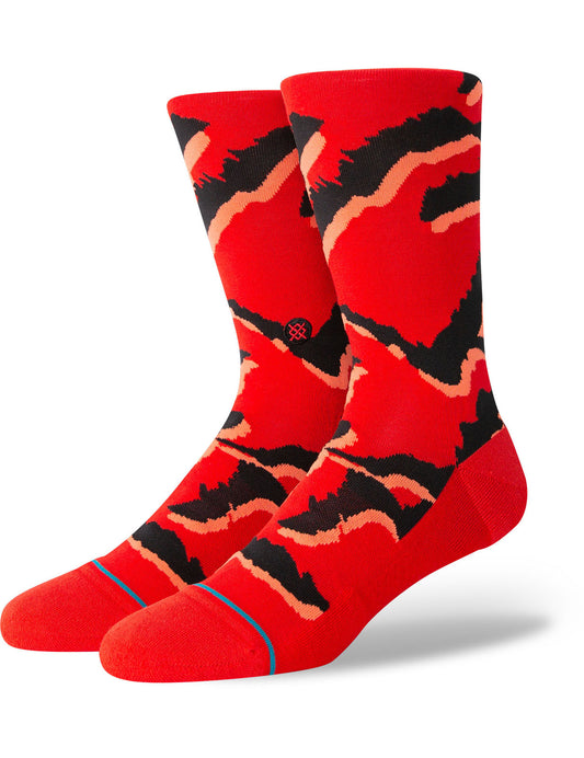 Stance Pelter Crew Socks in Red