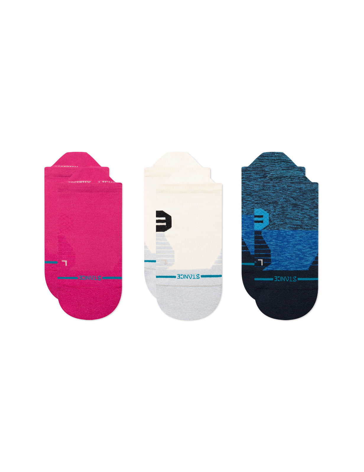 Stance Pick It Up 3 Pack No Show Socks in Magenta