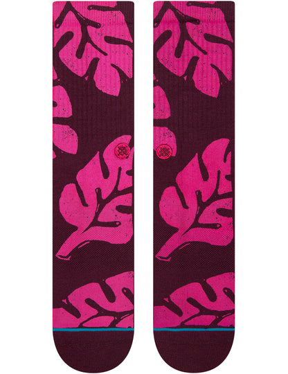 Stance Plantastic Crew Socks in Burgundy