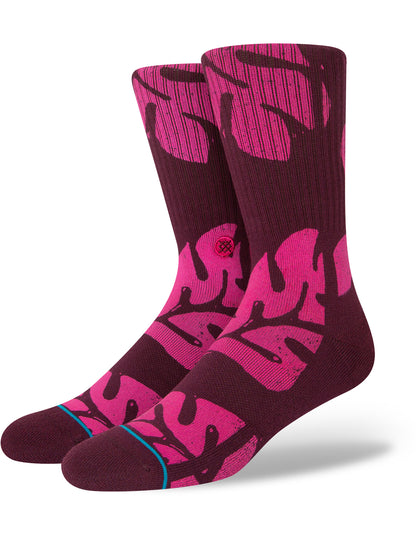 Stance Plantastic Crew Socks in Burgundy