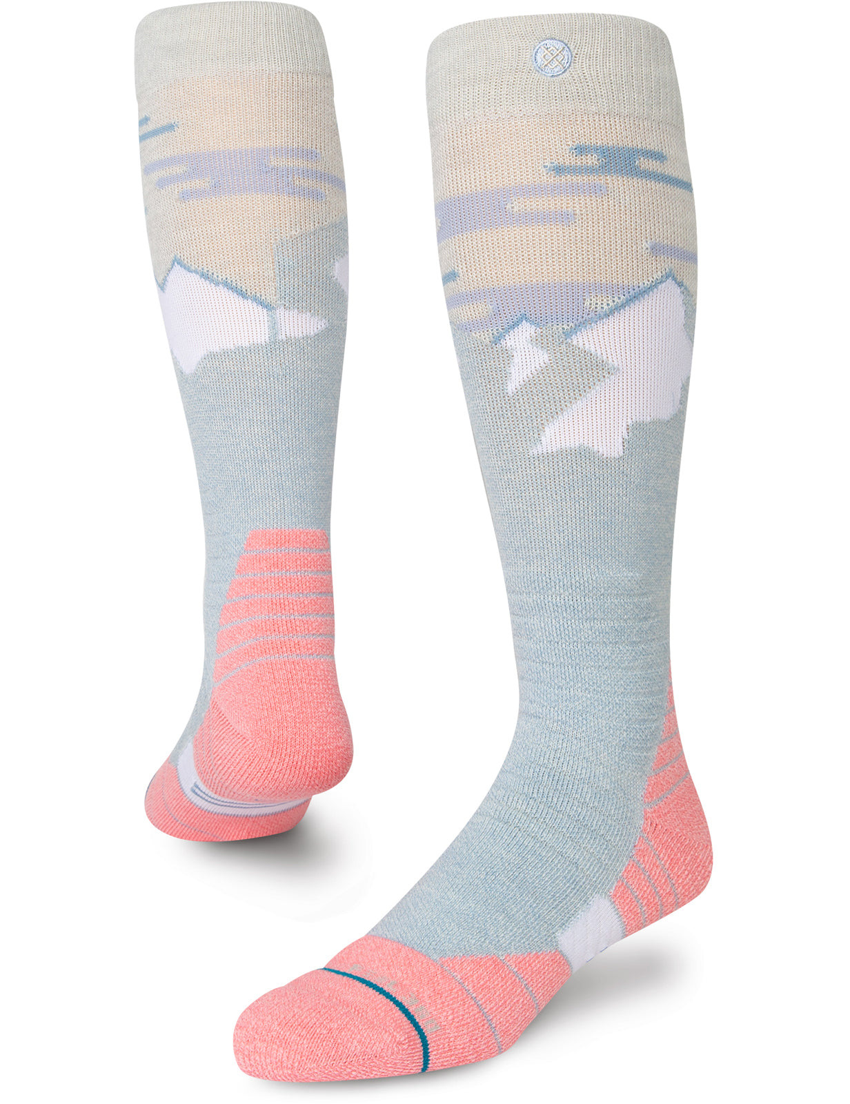 Chaussettes de neige Stance Route 2 en bleu clair