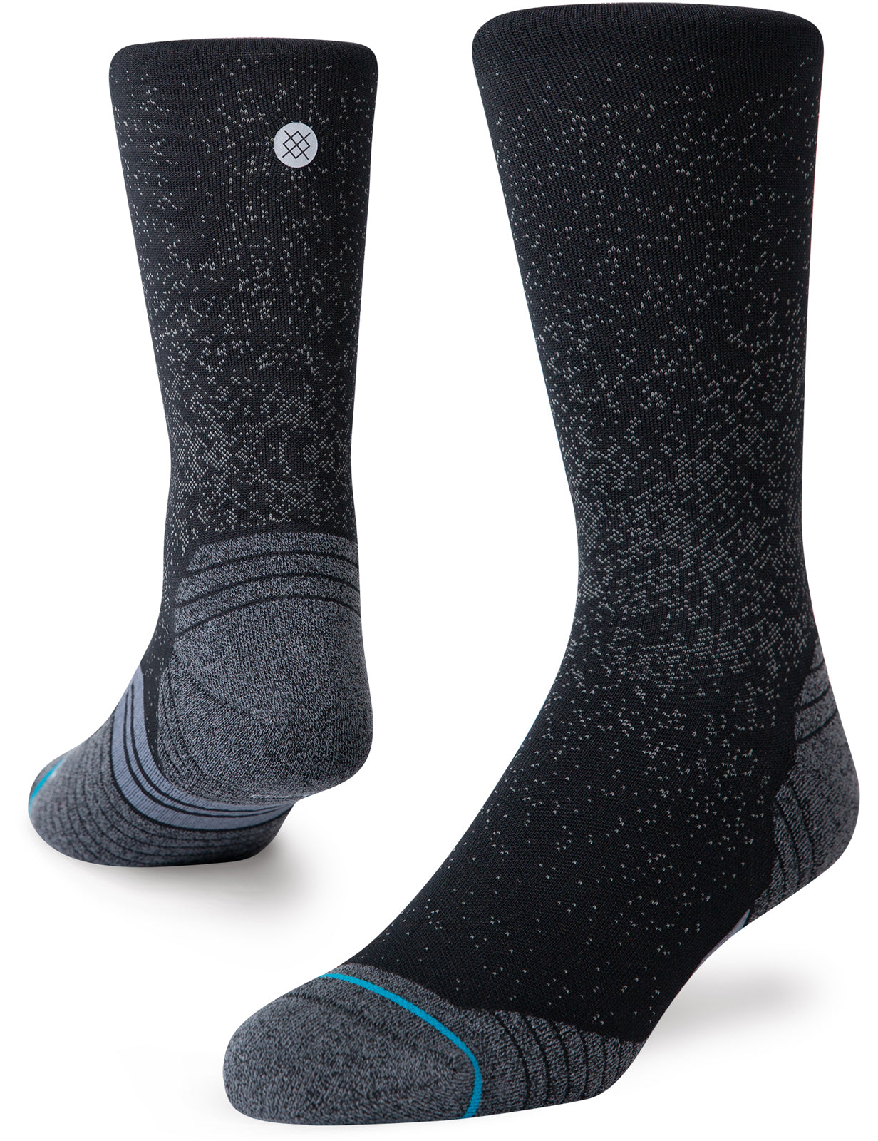 Stance Run Crew Socks in Black