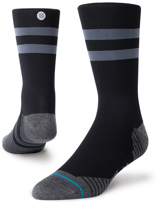 Stance Run Light Crew Socks in Black