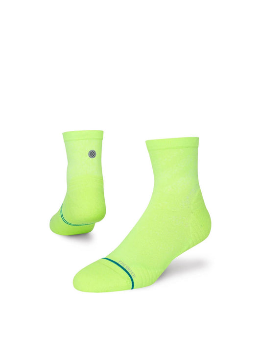 Stance Run Light Quarter Ankle Socks in Volt