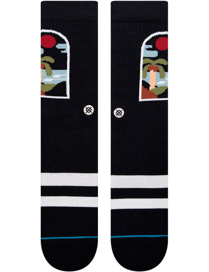 Stance Sea View Crew Socks in Black