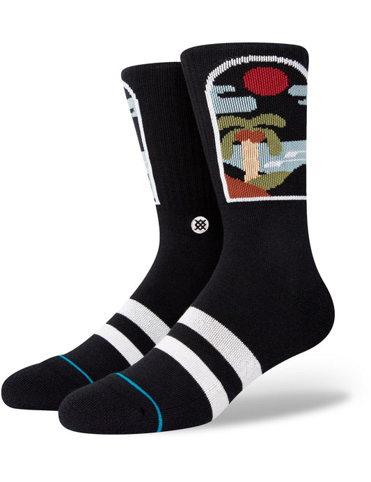 Stance Sea View Crew Socks in Black