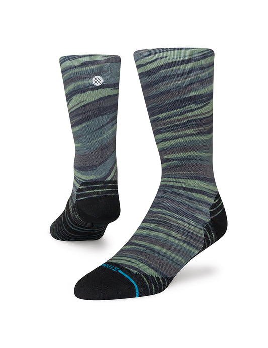 Stance Slant Crew Socks in Green Camo