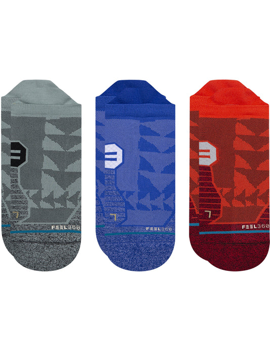 Stance Sloan Run 3 Pack No Show Socks in Multi