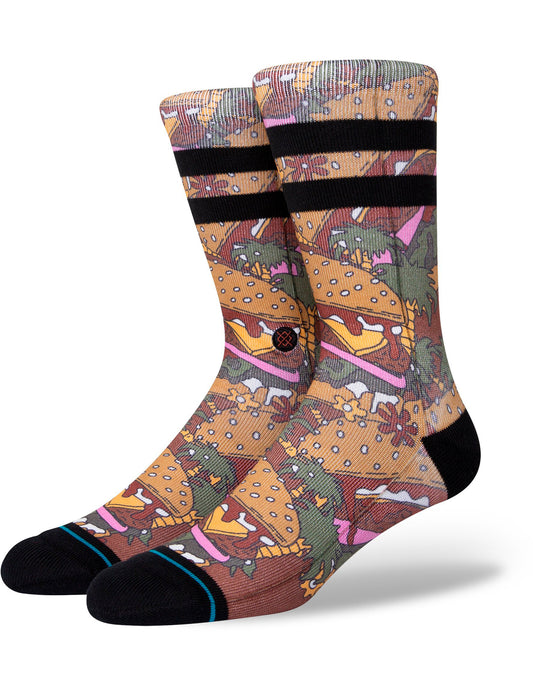 Stance Snakk Crew Socks in Black