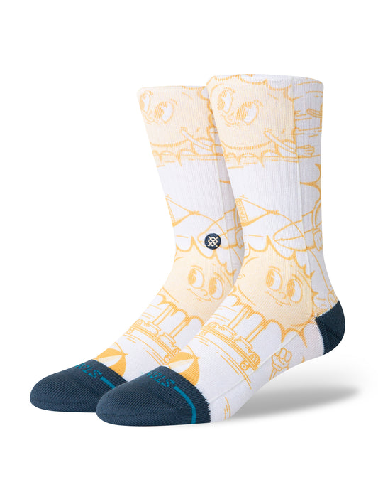 Stance Sonnys Crew Socks in Yellow