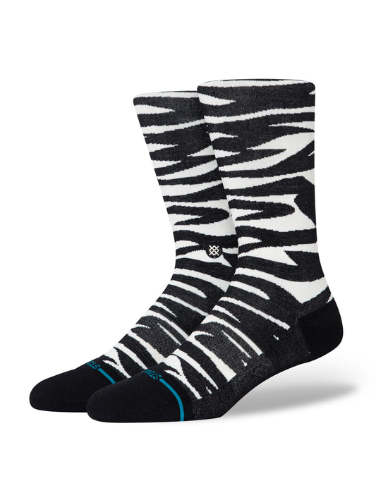 Stance Spike Crew Socks in Black White