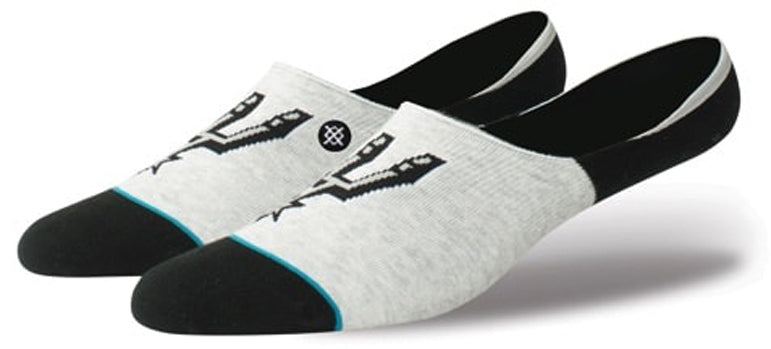 Stance Spurs No Show Socks in Heather Grey