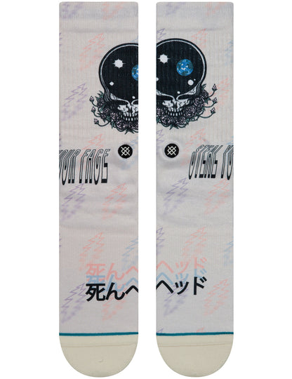 Stance Steal Your Face Crew Socks in Natural