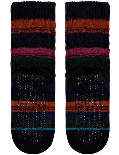 Stance Toasted Slipper Socks in Black