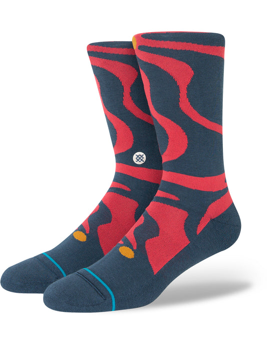 Stance Upside Crew Socks in Red