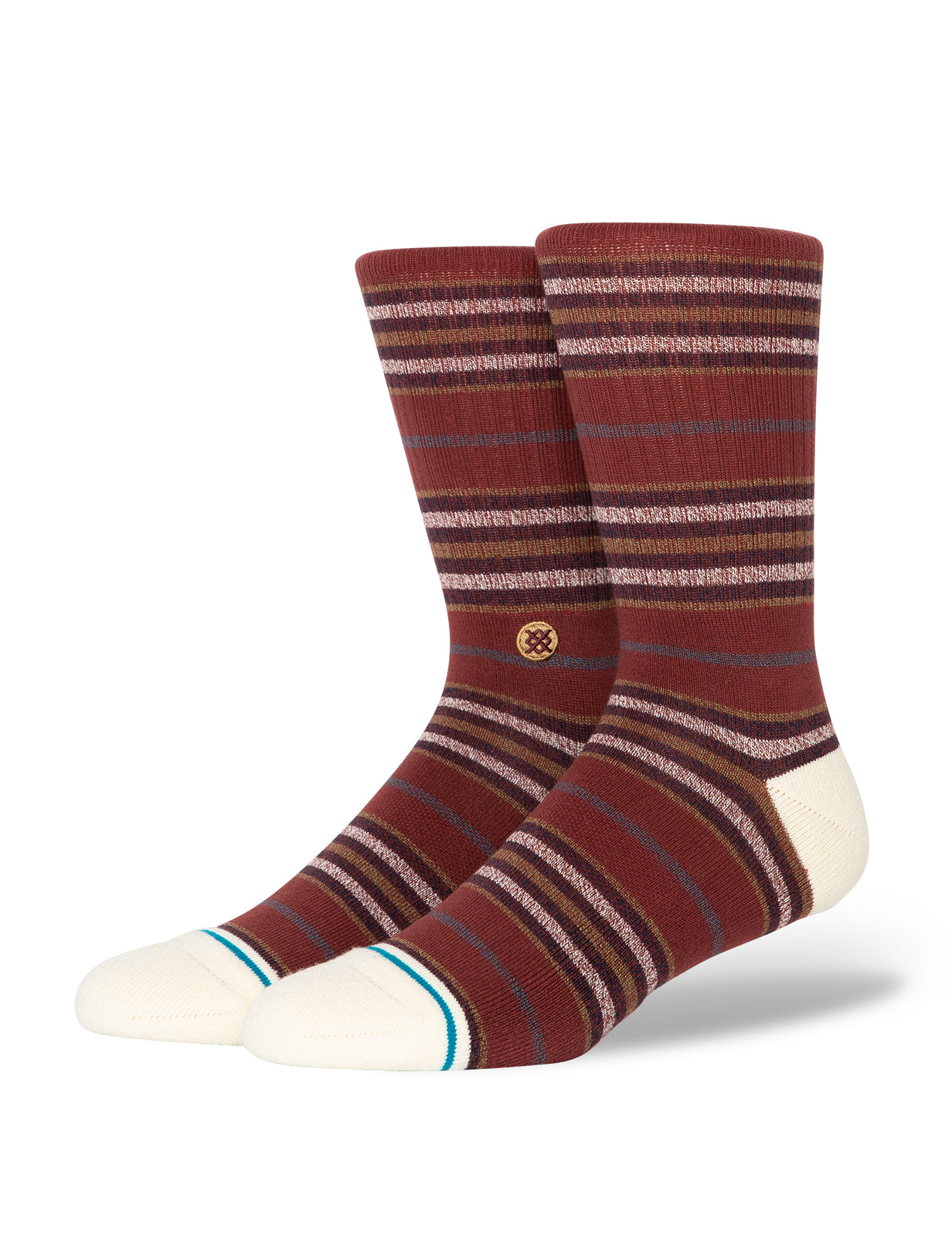 Stance Wilfred Crew Socks in Maroon