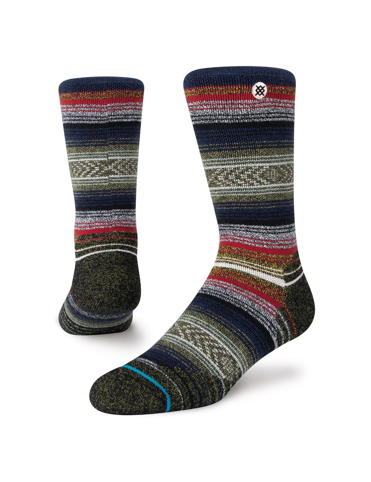 Stance Windy Peaks Hike Crew Socks in Black