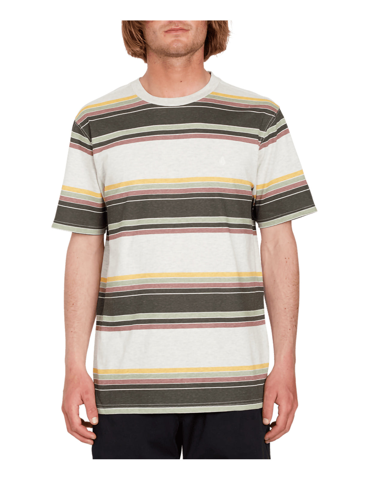 Volcom Bandstone Crew Short Sleeve T-Shirt in Bone