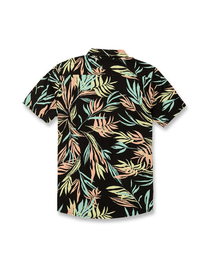 Volcom Bleeding Leaf Short Sleeve Shirt in Black