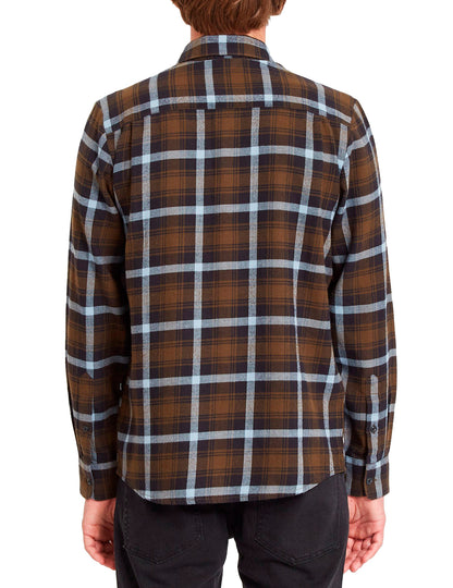 Volcom Caden Plaid Long Sleeve Shirt in Wren