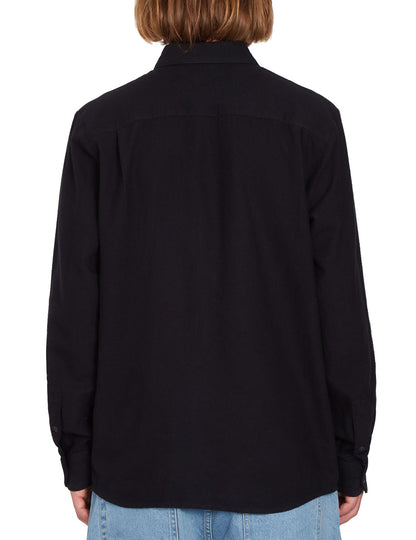 Volcom Caden Solid Long Sleeve Shirt in Black