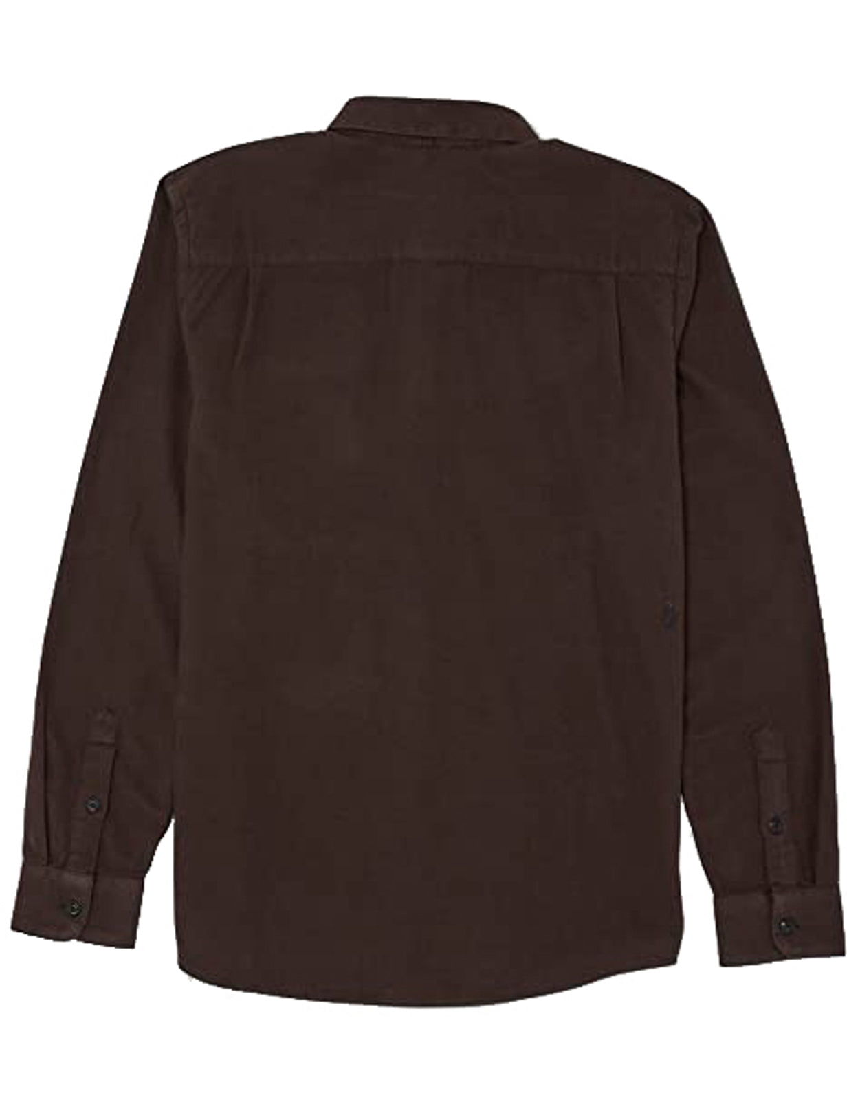 Volcom Caden Solid Long Sleeve Shirt in Dark Brown