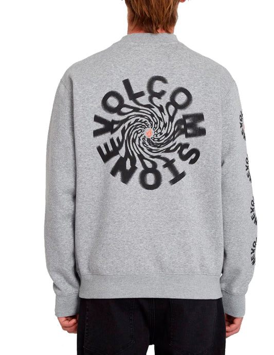 Volcom Catch 91 Crew Sweatshirt in Heather Grey