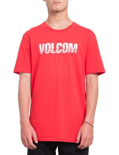 Volcom Chopped Edge Short Sleeve T-Shirt in True Red