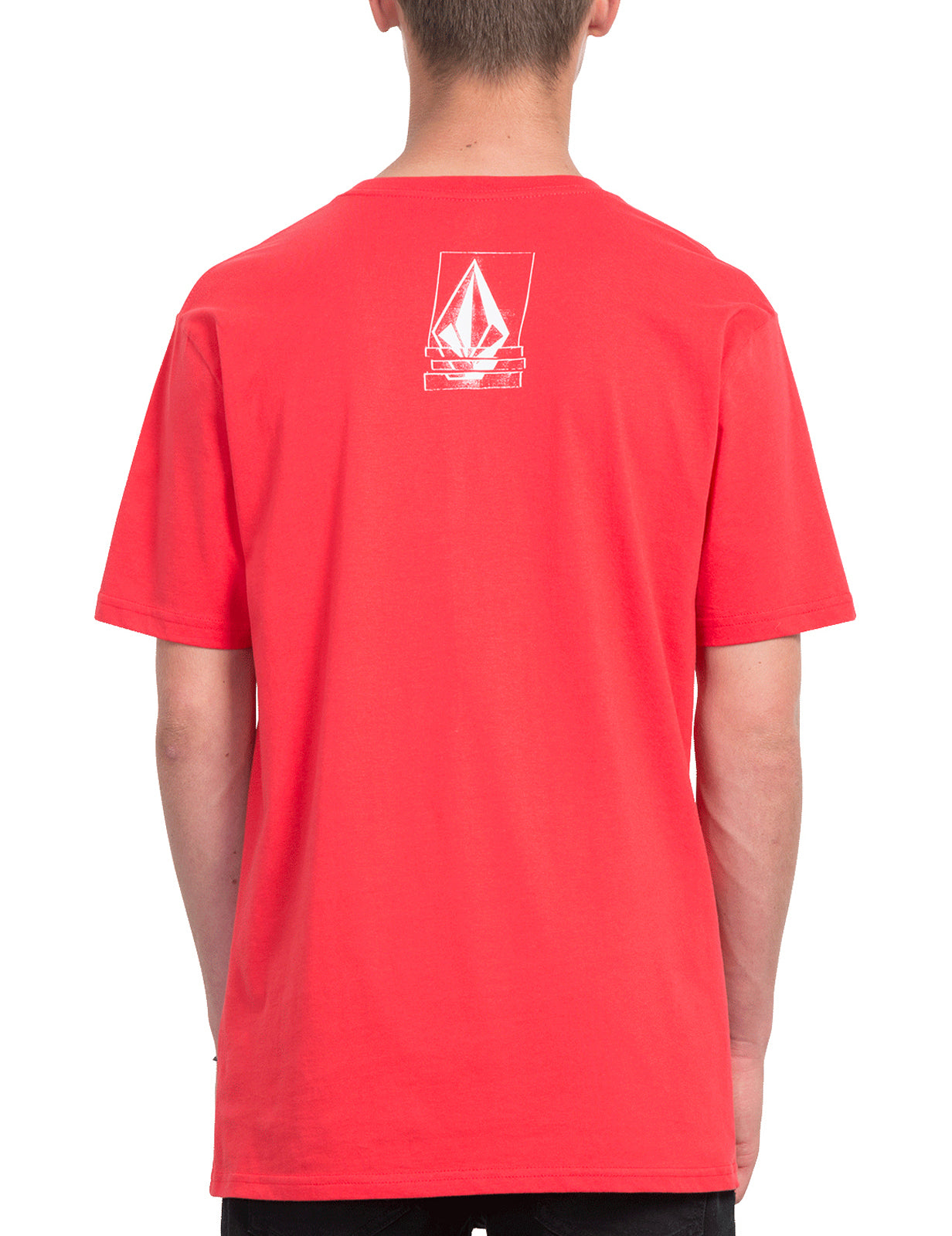 Volcom Chopped Edge Short Sleeve T-Shirt in True Red