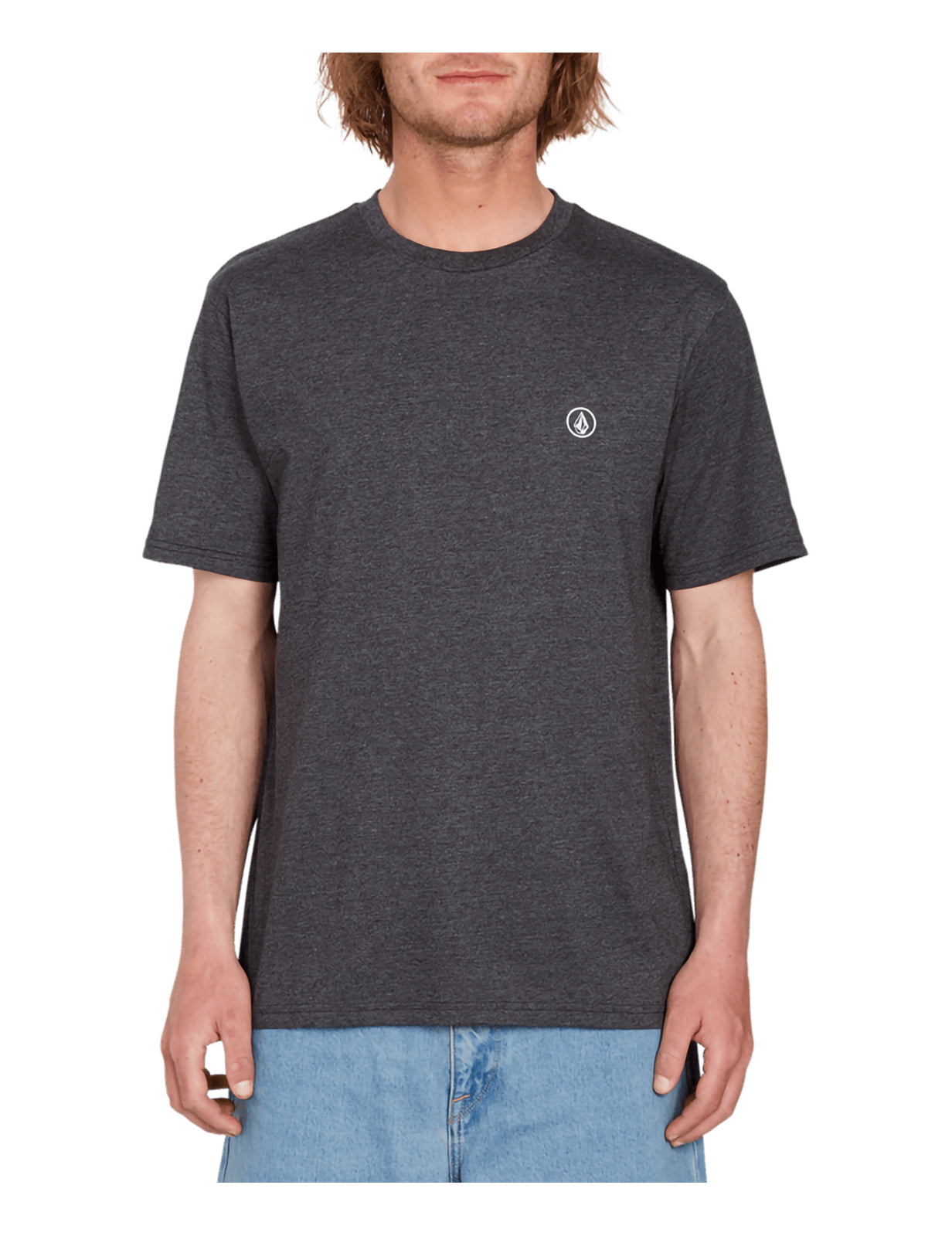 Volcom Circle Blanks Heather Short Sleeve T-Shirt in Heather Black