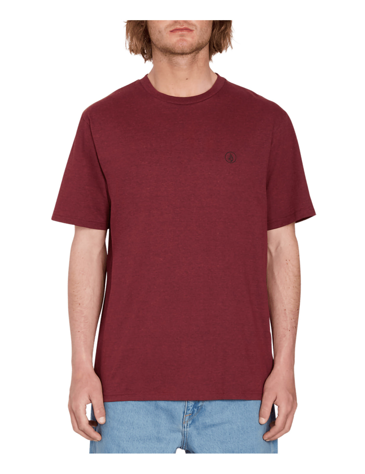 Volcom Circle Blanks Heather Short Sleeve T-Shirt in Plum