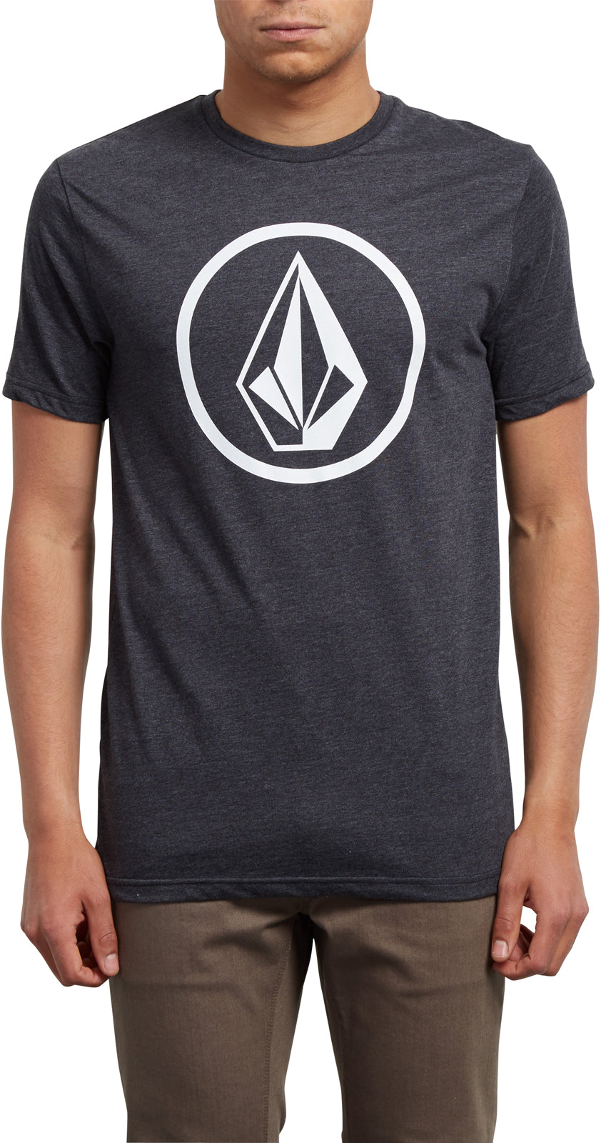 Volcom Circle Stone Short Sleeve T-Shirt in Heather Black