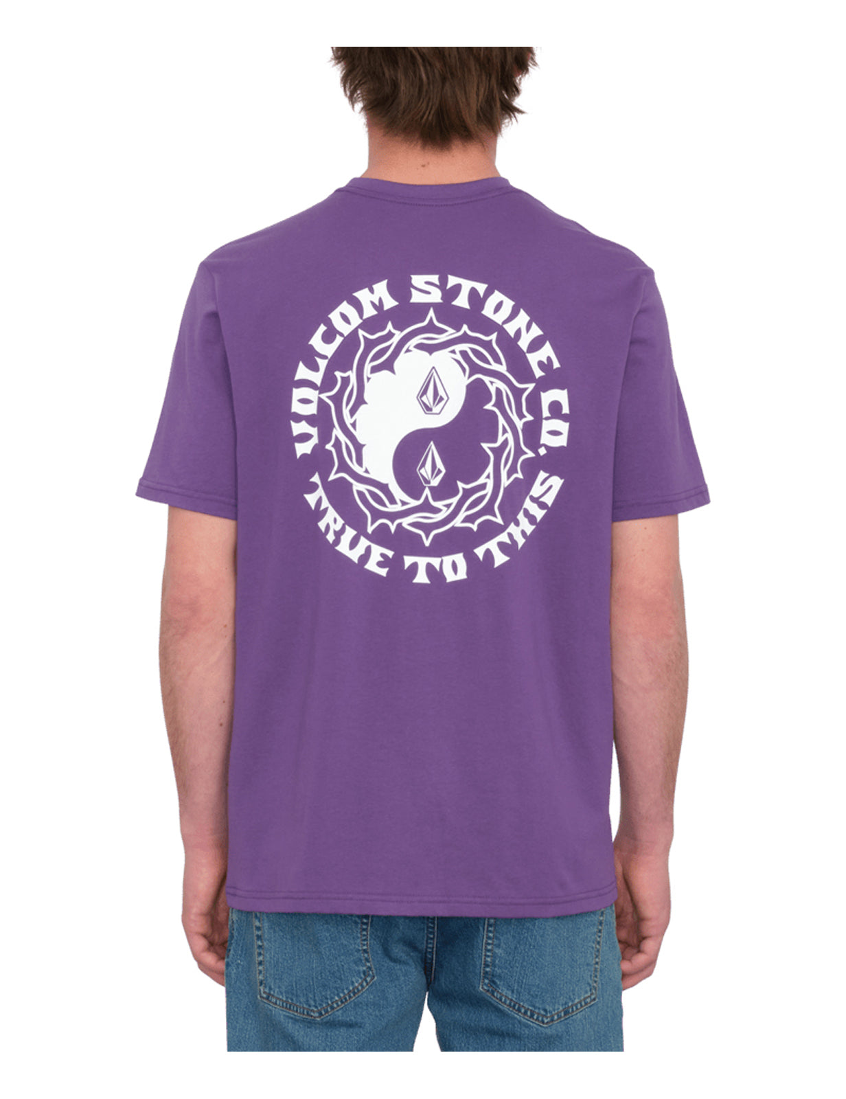 Volcom Counterbalance Short Sleeve T-Shirt in Deep Purple